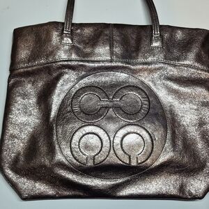 Coach Metallic Bronze Tote Bag